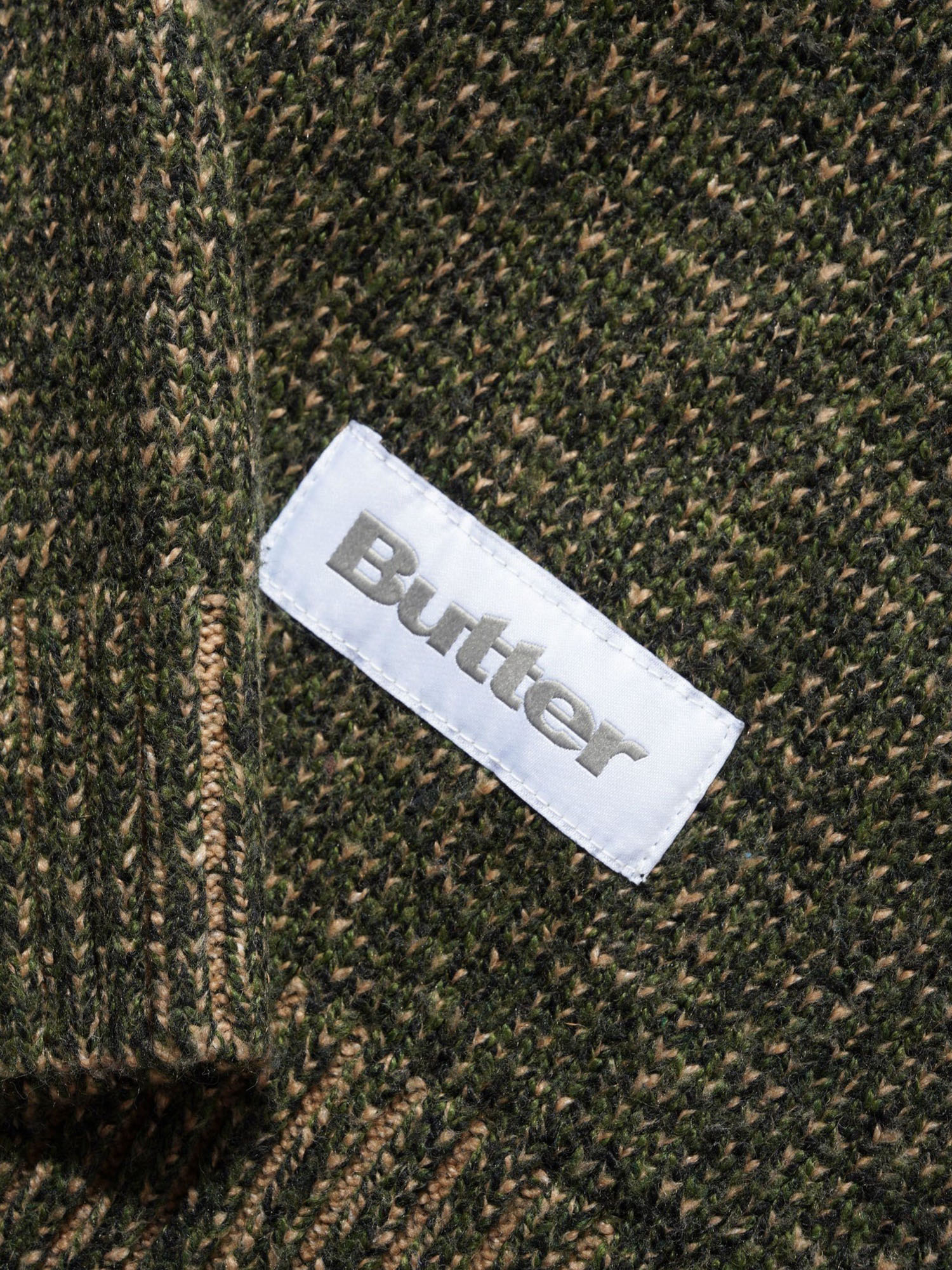 BUTTER GOODS — Свитер Textured Knit Sweater Army