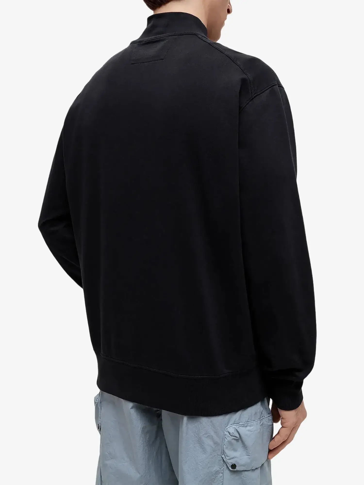 C.P. COMPANY — Свитшот Zip-Up Lens Sweatshirt Polo Collar Black