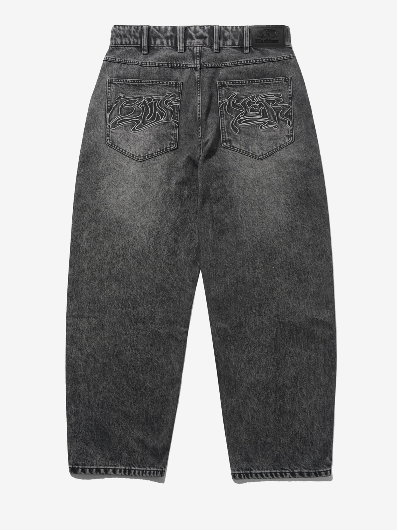 BUTTER GOODS — Джинсы Drummer Baggy Denim Jeans Streaky Black