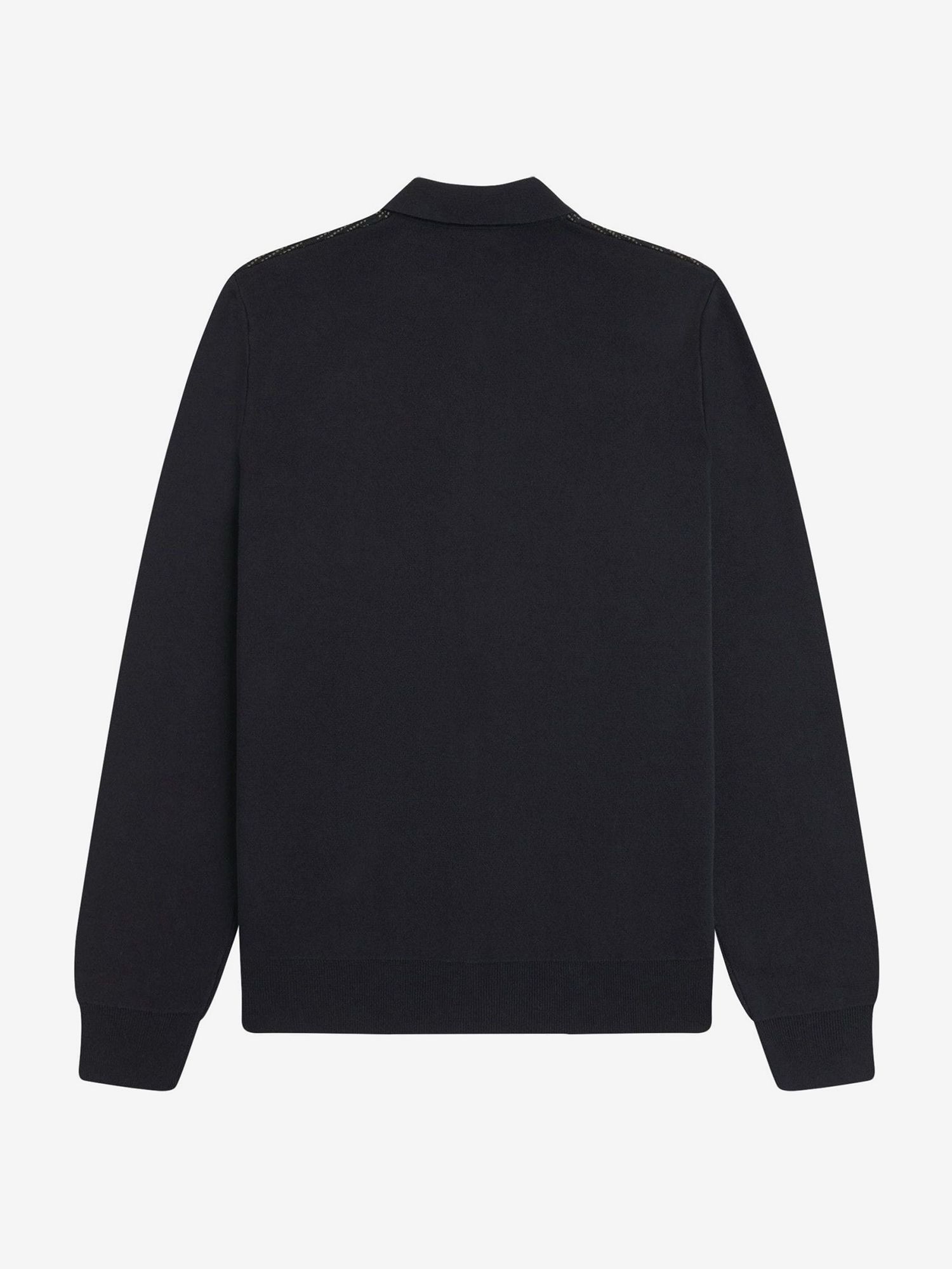 FRED PERRY — Кардиган Textured Panel ZIP Cradigan Black