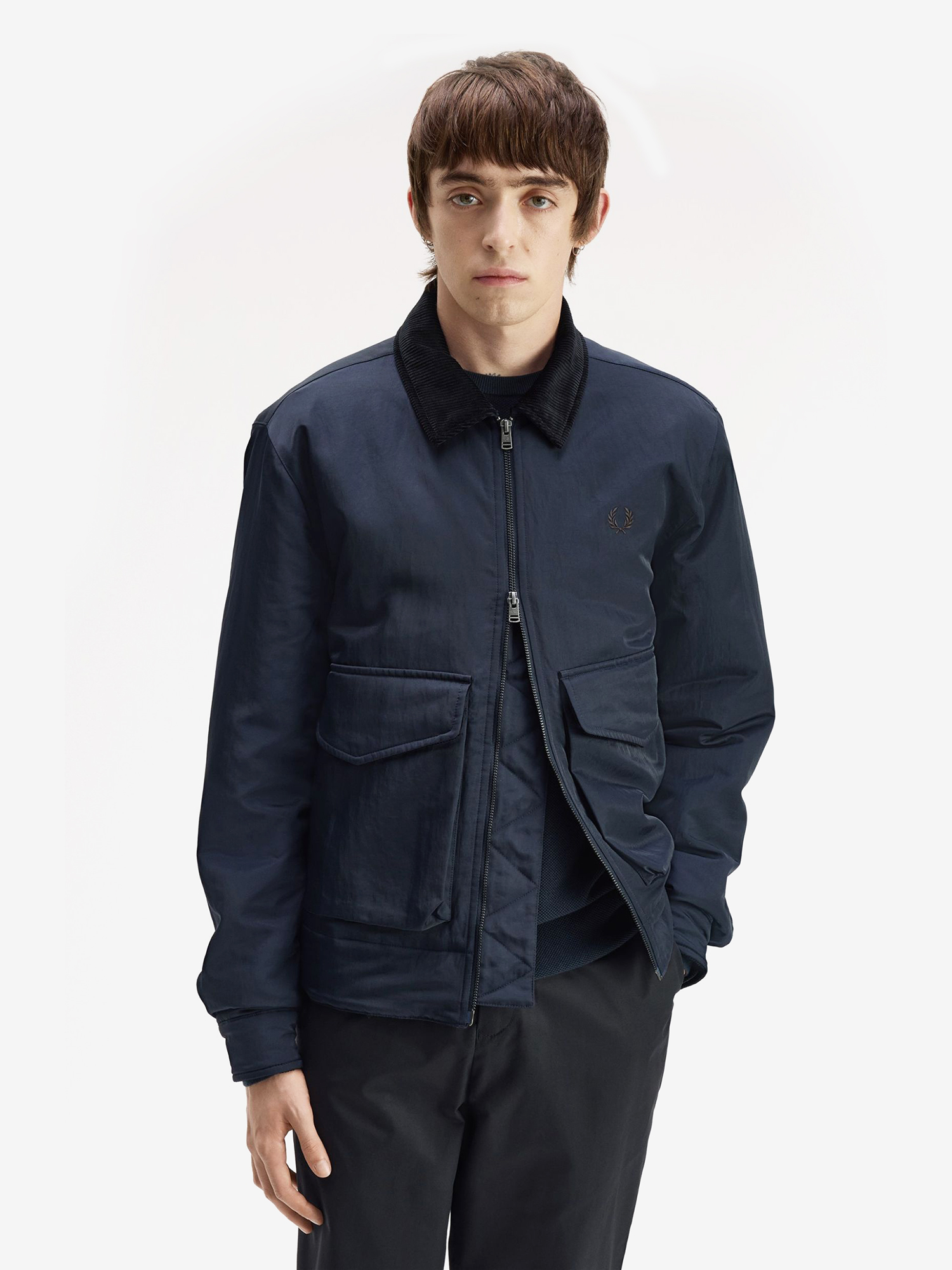 FRED PERRY — Куртка Nylon Caban Jacket Navy
