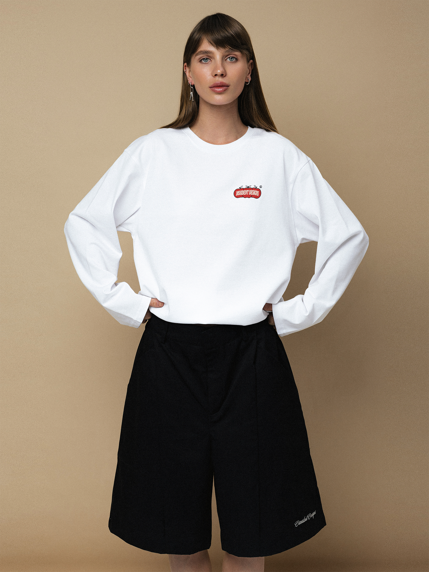 DISSIDENT — Лонгслив Organic Longsleeve in White
