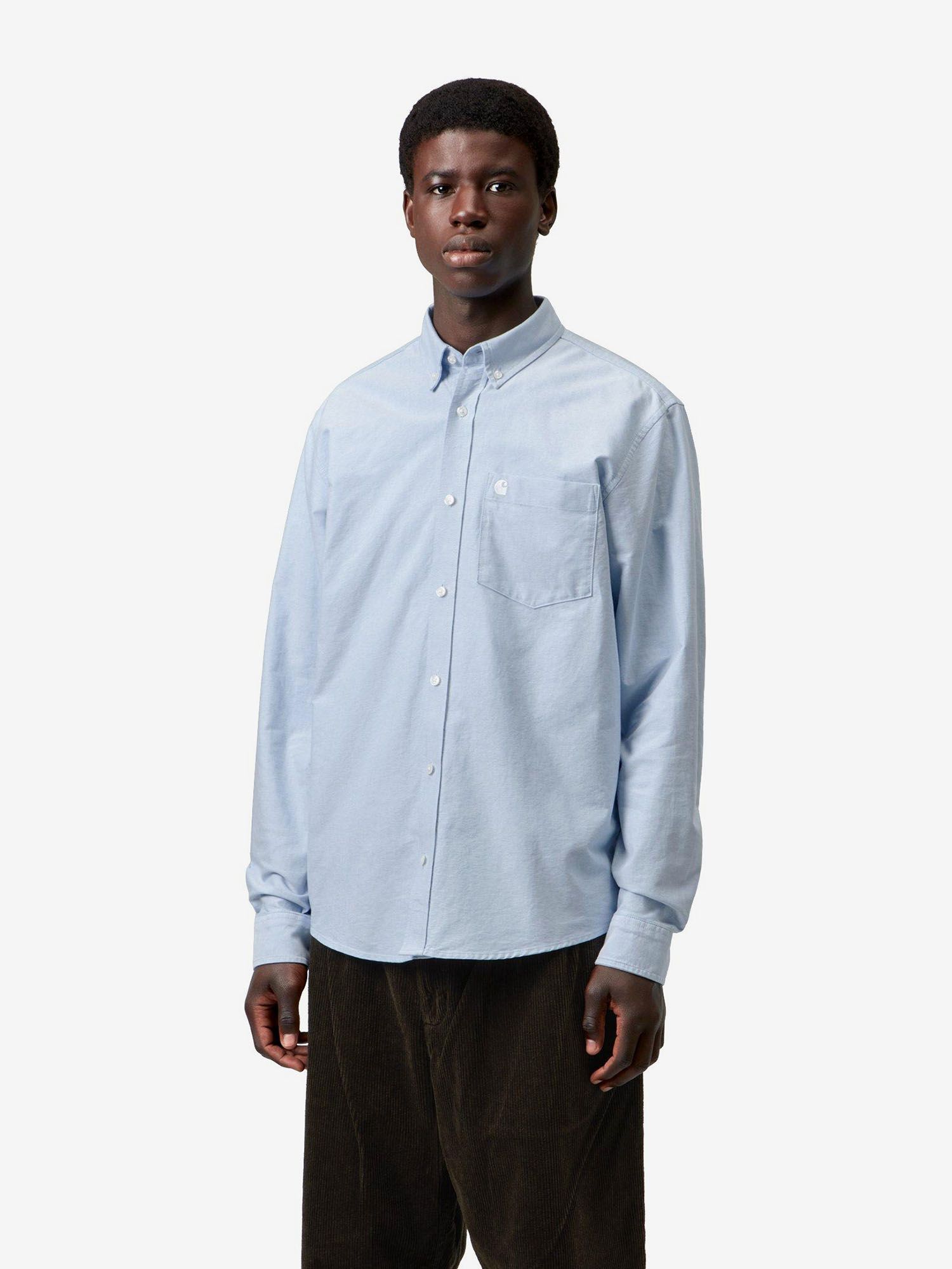CARHARTT WIP — Рубашка L/S C-Logo Bleach/White