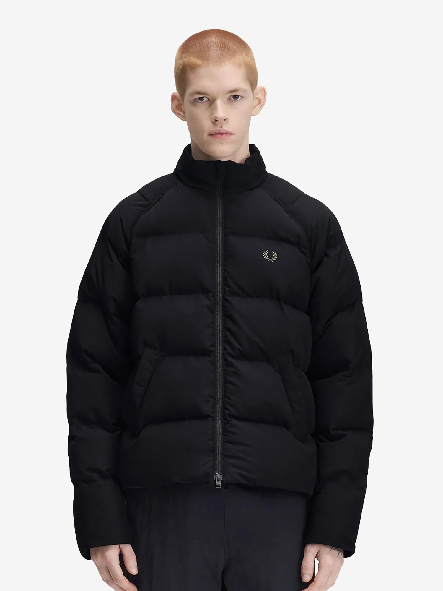 FRED PERRY — Куртка Raglan Sleeve Padded Jacket Black