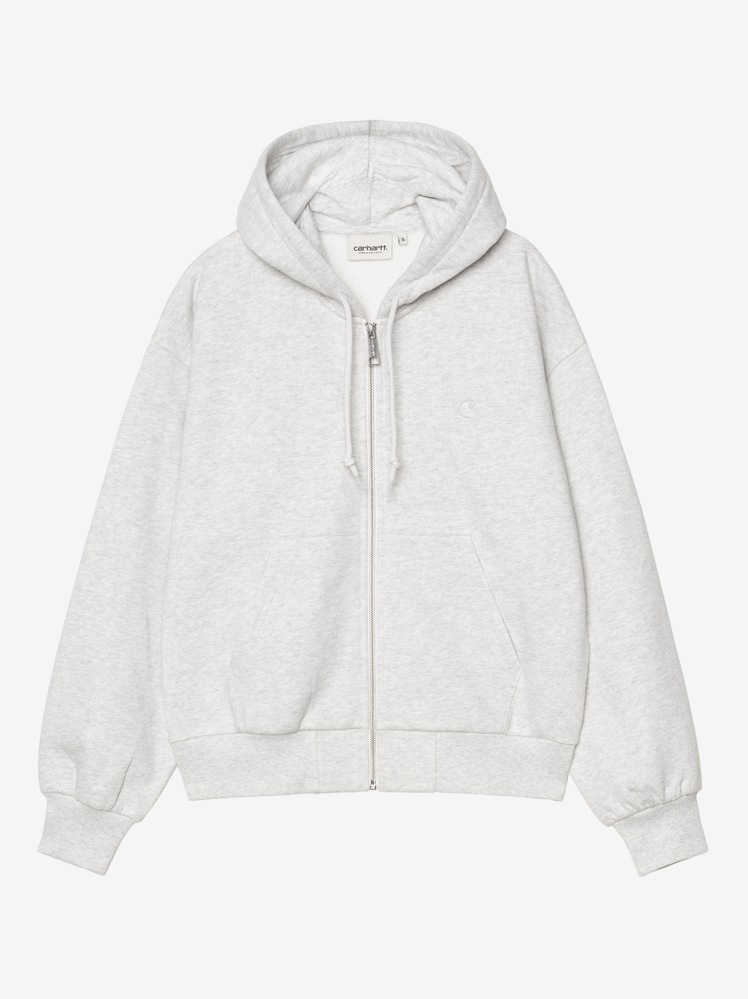 CARHARTT WIP — Худи W Hooded Casey Zip Ash Heather/Silver