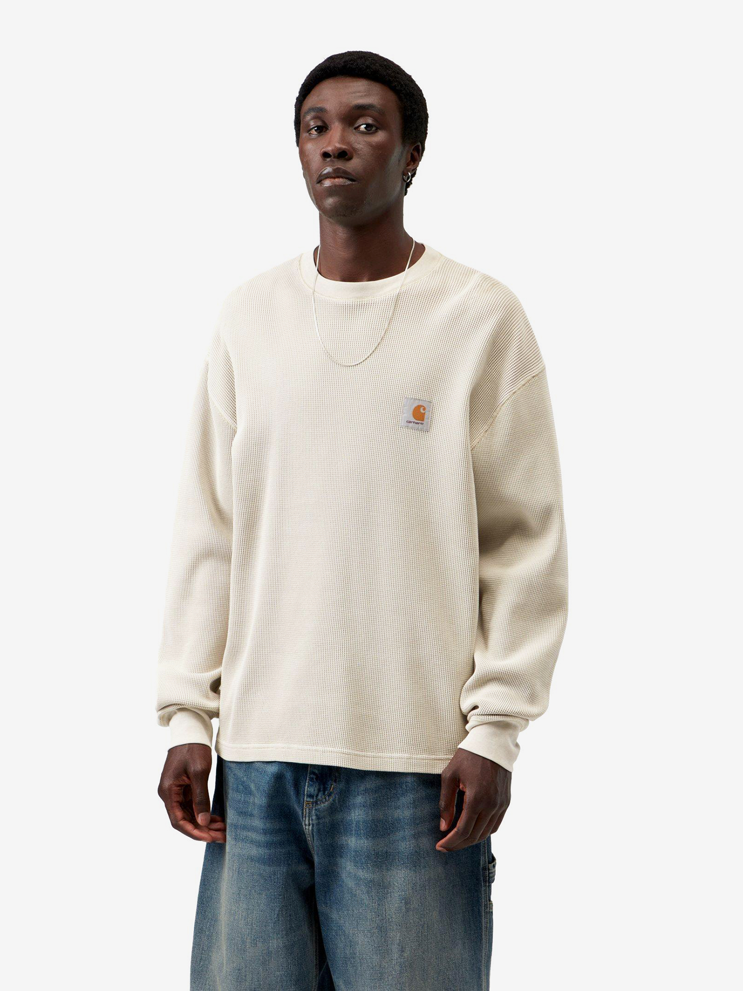 CARHARTT WIP — Лонгслив L/S Vista Waffle Fleur De Sel (Garment Dyed)