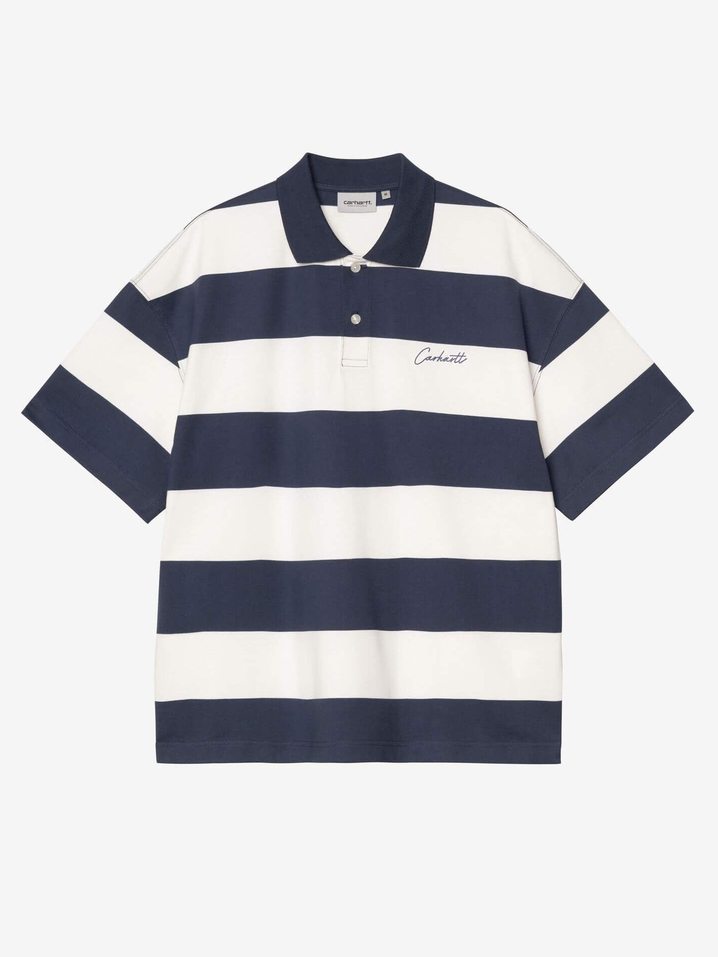 CARHARTT WIP — Футболка Поло S/S Delray Stipe Blue