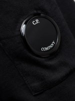 C.P. COMPANY — Свитшот Zip-Up Lens Sweatshirt Polo Collar Black