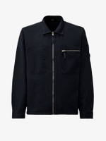 C.P. COMPANY — Овершот Cotton/Linen Lens Zip Overshirt Total Eclipse