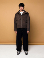 DISSIDENT — Куртка DST Cropped Zipper Coat in Brown