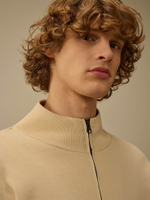 C.P. COMPANY — Кардиган Cotton Sea Island Zipped Lens Frozen Dew