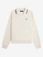 FRED PERRY — Свитшот W Twin Tipped Open Collar Sweathshirt Ecru