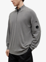 C.P. COMPANY — Свитшот Cotton Crepe Hal-Zip Gunmetal