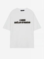BRÛLER D’AMOUR — Футболка +495 Москва White