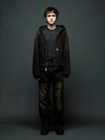 OBEY — Куртка Studded Zip Up Jacket Black (Rust Wash)