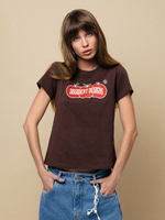 DISSIDENT — Футболка Organic Baby Tee in Brown