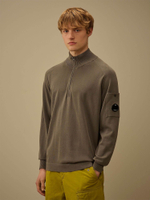 C.P. COMPANY — Свитшот Cotton Crepe Hal-Zip Gunmetal