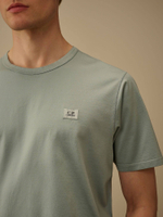 C.P. COMPANY — Футболка Mercerized Jersey 70/2 Gasato SS Patch Moss Gray