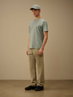 C.P. COMPANY — Футболка Mercerized Jersey 70/2 Gasato SS Patch Moss Gray
