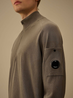 C.P. COMPANY — Свитшот Cotton Crepe Hal-Zip Gunmetal