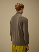 C.P. COMPANY — Свитшот Cotton Crepe Hal-Zip Gunmetal