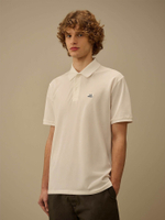 C.P. COMPANY — Поло Stretch Piquet Point Collar Polo Gauze White