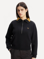 FRED PERRY — Свитер W Half Zip Jumper Black