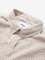 BUTTER GOODS — Рубашка Seersucker Striped Shirt Brown