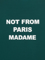DRÔLE DE MONSIEUR — Футболка Bold Slogan Tee Dark Green