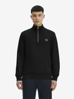 FRED PERRY — Свитшот Half Zip Black/White