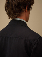 C.P. COMPANY — Овершот Cotton/Linen Lens Zip Overshirt Total Eclipse