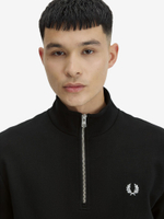 FRED PERRY — Свитшот Half Zip Black/White