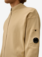 C.P. COMPANY — Кардиган Cotton Sea Island Zipped Lens Frozen Dew