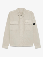C.P. COMPANY — Овершот Organic Gabardine Hidden Zip Lens Dove