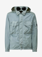 C.P. COMPANY — Овершот Flatt Nylon Mixed Goggle Overshirt Silver Blue