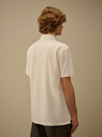 C.P. COMPANY — Поло Stretch Piquet Point Collar Polo Gauze White