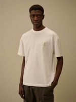 C.P. COMPANY — Футболка 30/1 Jersey SS Printed Graphics Gauze White