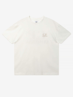 C.P. COMPANY — Футболка 30/1 Jersey SS Printed Graphics Gauze White