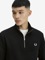 FRED PERRY — Свитшот Half Zip Black/White