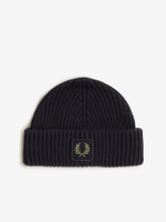 FRED PERRY — Шапка Cotton Ribbed Beanie Black