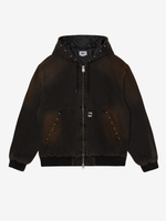 OBEY — Куртка Studded Zip Up Jacket Black (Rust Wash)