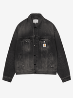 CARHARTT WIP — Куртка Helston Jacket Black (Destroy Wash, Splatter)