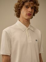 C.P. COMPANY — Поло Stretch Piquet Point Collar Polo Gauze White