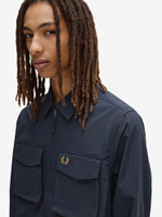 FRED PERRY — Рубашка Ripstop Zip-Through Overshirt Navy