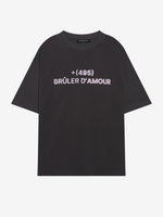BRÛLER D’AMOUR — Футболка +495 Москва Black