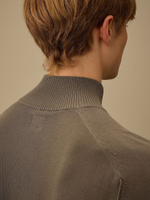 C.P. COMPANY — Свитшот Cotton Crepe Hal-Zip Gunmetal