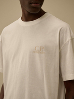 C.P. COMPANY — Футболка 30/1 Jersey SS Printed Graphics Gauze White