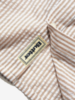 BUTTER GOODS — Рубашка Seersucker Striped Shirt Brown