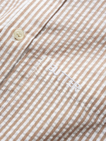 BUTTER GOODS — Рубашка Seersucker Striped Shirt Brown