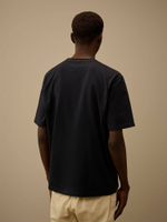 C.P. COMPANY — Футболка Mercerized Jersey 30/2 Twisted Logo Total Eclipse